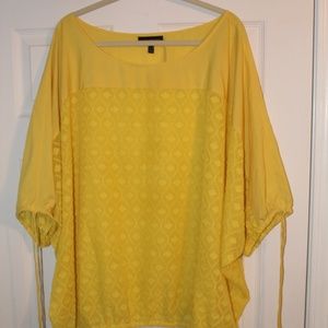 26/28 Lane Bryant Yellow Scoop Neck Blouse